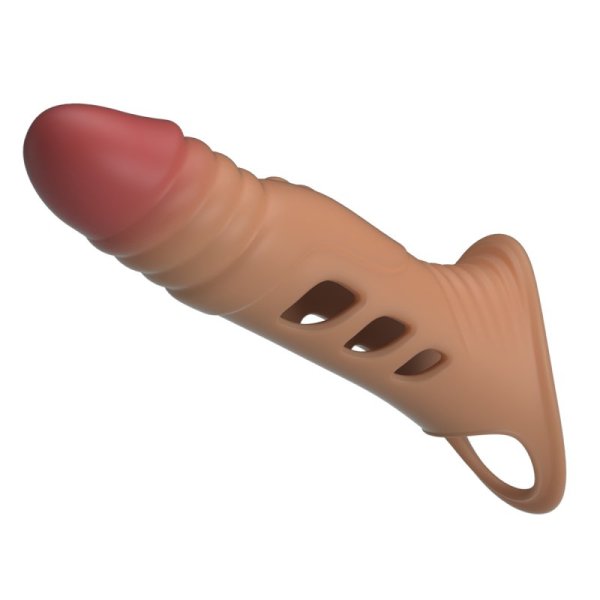 (image for) 8.7" Vibrating TPE Penis Extension
