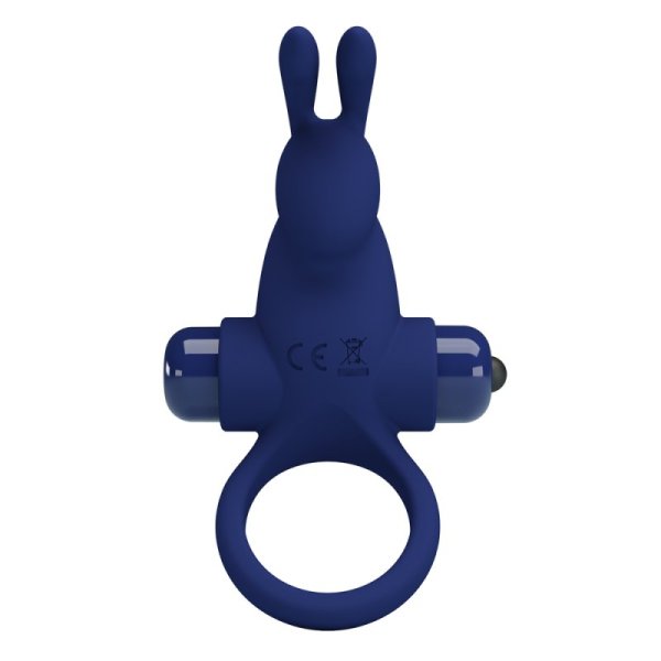 (image for) Prettylove Dark Blue Vibrating Rabbit Cock Ring