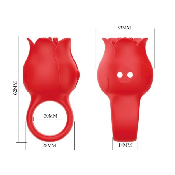 (image for) Prettylove Vibrating Rose Finger Ring