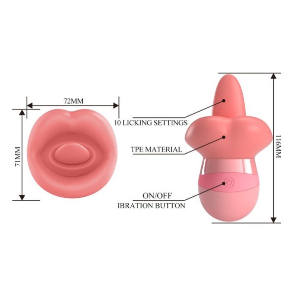(image for) Prettylove Pink Floral Licking Tougue