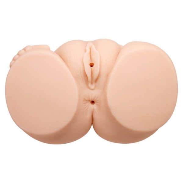 (image for) Vagina & Anal Lifelike Vibrating Ass With T Back