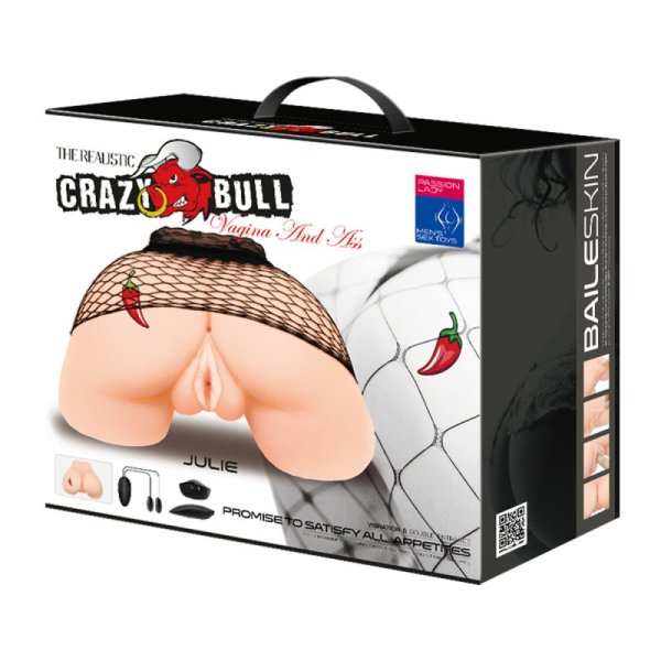 (image for) Vagina & Anal Lifelike Vibrating Fishnet Ass