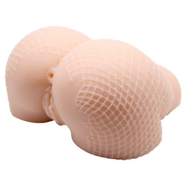 (image for) Vagina & Anal Lifelike Vibrating Fishnet Ass