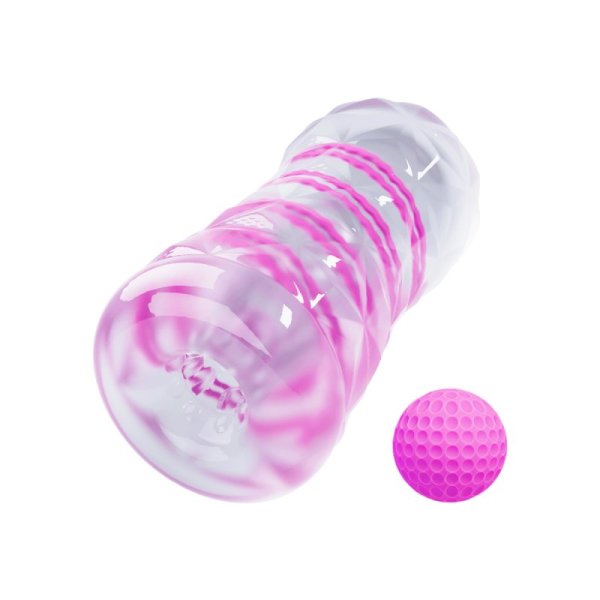 (image for) See Through Spiral Clear Masturbation Cup With Ball