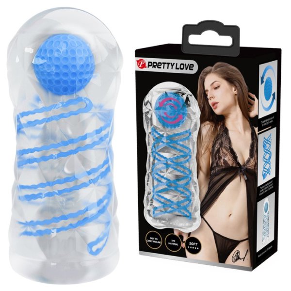 (image for) See Through Spiral Clear Masturbation Cup With Ball