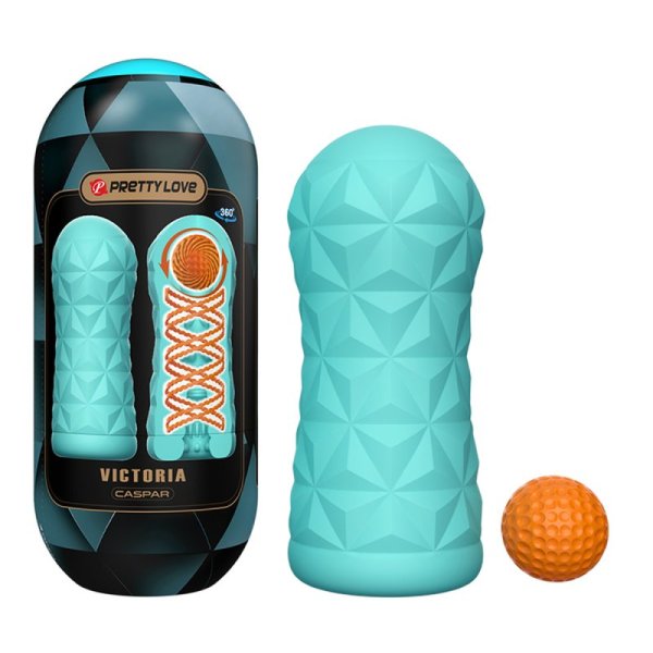 (image for) Victoria - Spiral Clear Masturbation Cup With Ball
