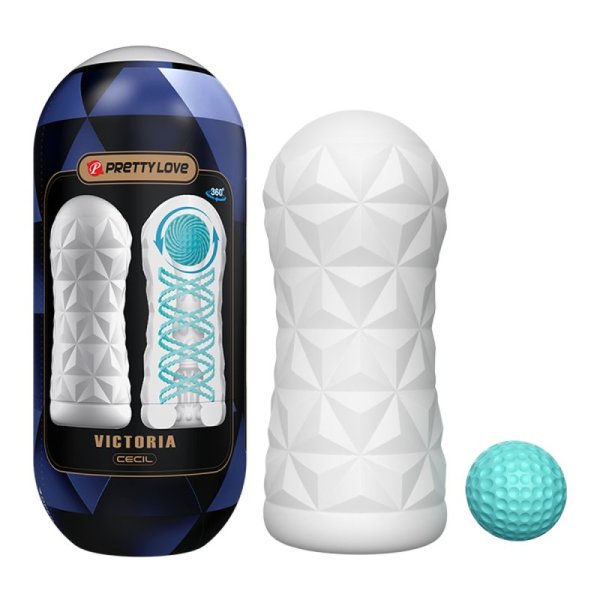 (image for) Victoria - Spiral Clear Masturbation Cup With Ball