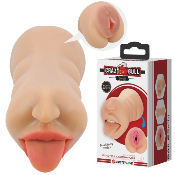 (image for) Dual Mouth & Vagina Pocket Masturbator