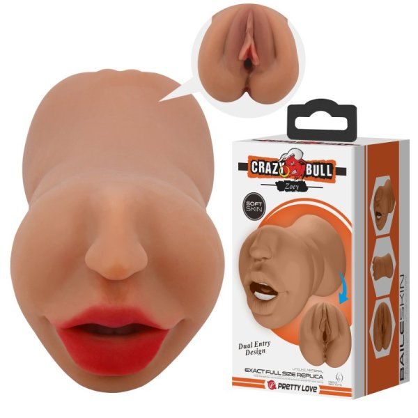 (image for) Dual Mouth & Vagina Pocket Masturbator