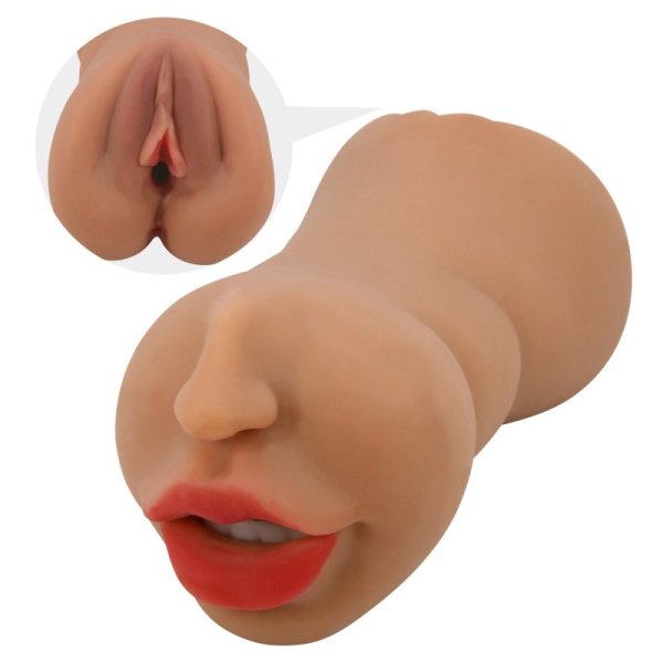 (image for) Dual Mouth & Vagina Pocket Masturbator