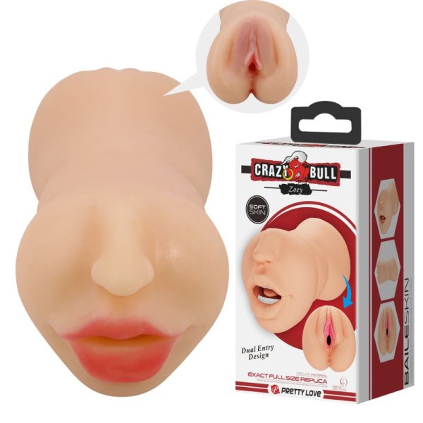 (image for) Dual Mouth & Vagina Pocket Masturbator