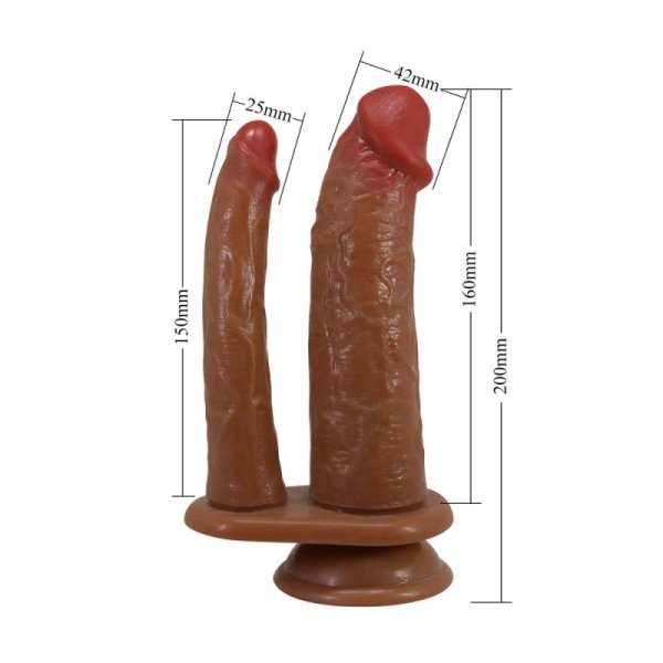 (image for) Suction Base Vibrating Double End Dildos