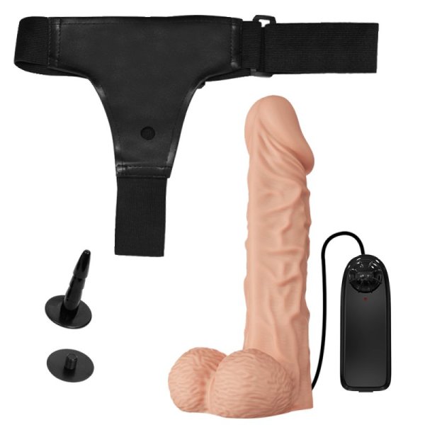 (image for) 9.4" Vibrating Dildos Strap On Harness