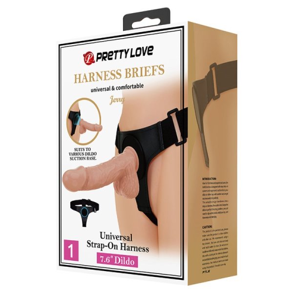 (image for) 7.6" Dildo Universal Strap On Harness