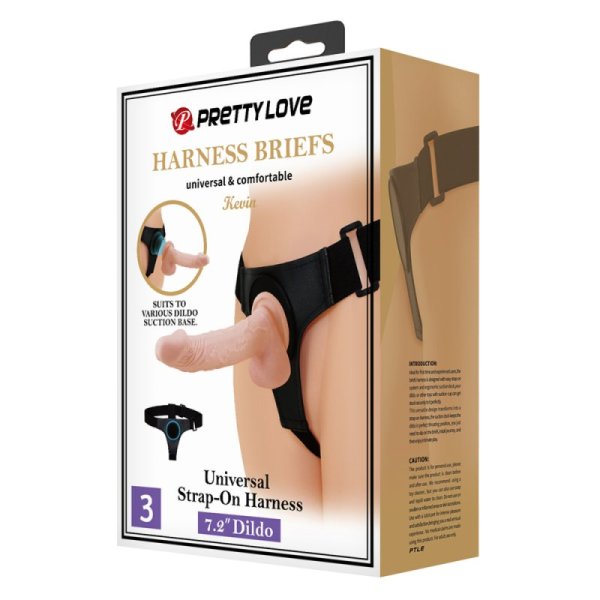 (image for) 7.2" Dildo Universal Strap On Harness