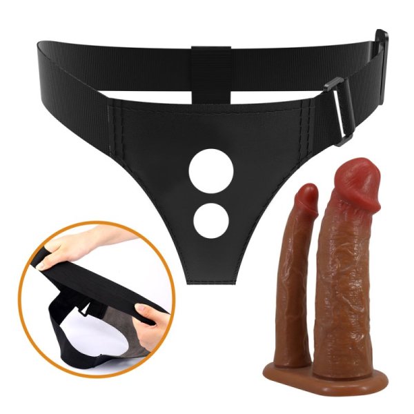 (image for) Double Dildos Strap On Harness