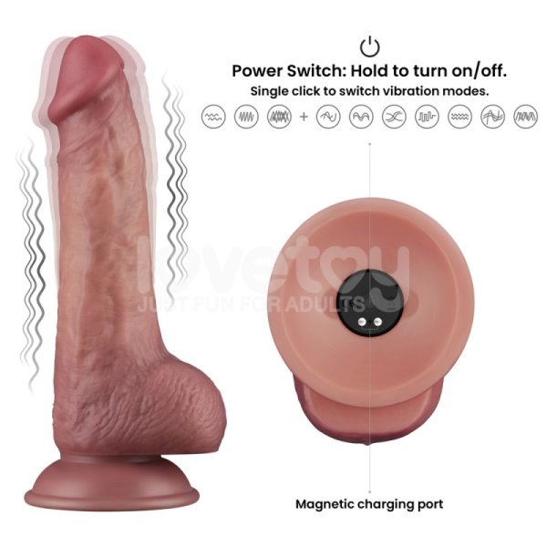(image for) 8.5'' Vibrating Dual Density Power Cock