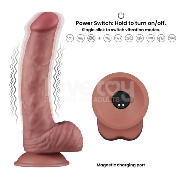 (image for) 9'' Vibrating Dual Density Power Cock