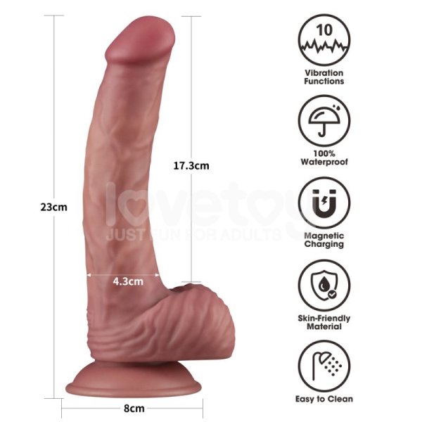 (image for) 9'' Vibrating Dual Density Power Cock