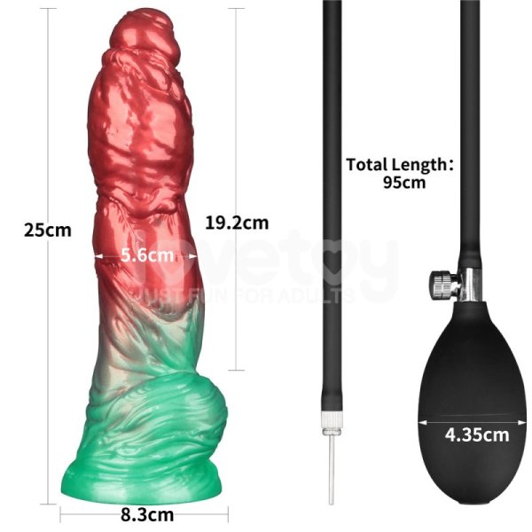 (image for) 10" Inflatable Platinum Silicone Dildo