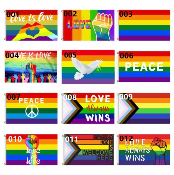 (image for) D700 Love & Peace Gay Pride Flag
