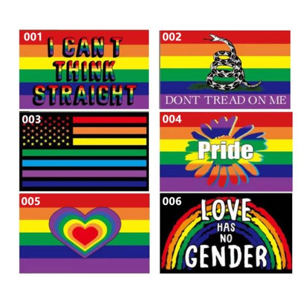 (image for) D702 Gay Pride LGBT Waving Flag
