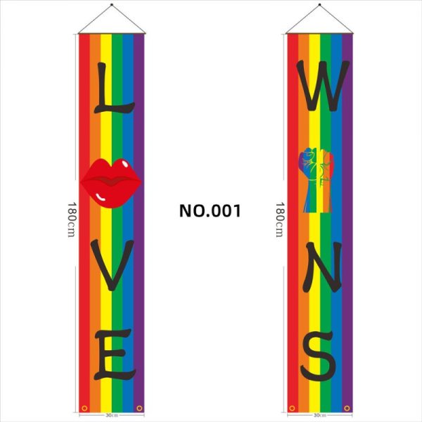 (image for) D709 Gay Pride Door Banner