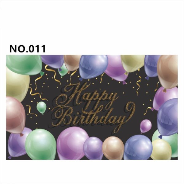 (image for) D801 Black&Golden Birthday Banner