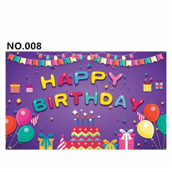 (image for) D801 Black&Golden Birthday Banner