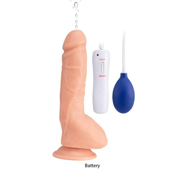 (image for) 9" Realistic Ejaculating Dildo