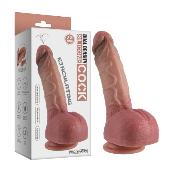 (image for) 7.8” Dual-Layered Nature-Feel Ejaculating Silicone Dildo