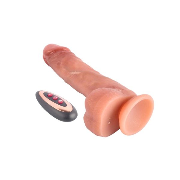 (image for) 8.0" Dual-Layered Nature-Feel Remote Control Thrusting Silicone Dildo