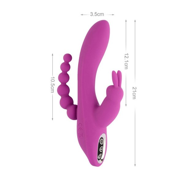 (image for) Pleasure Luxury Rabbit Vibrator- Triple Stimulation