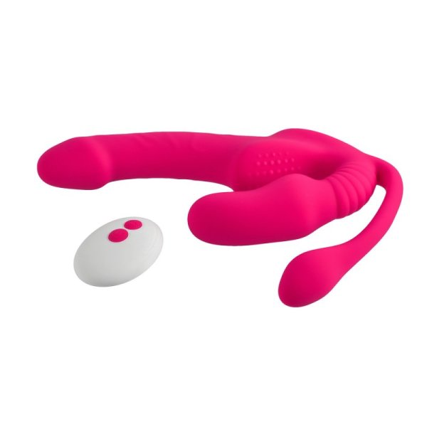 (image for) Pleasure Luxury Double Duty Remote Control Strapless Strap-on