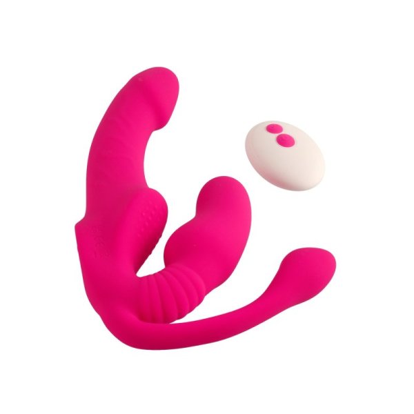 (image for) Pleasure Luxury Double Duty Remote Control Strapless Strap-on