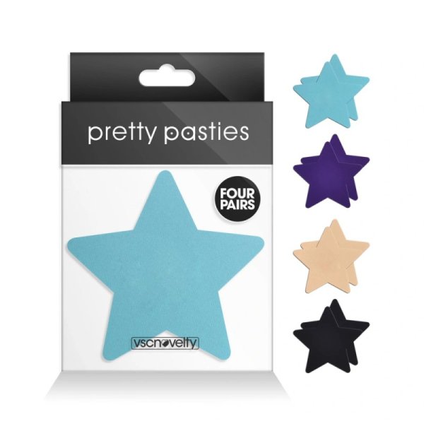(image for) Stars I-Assorted ( Vanilla,Puprle,Seafoam, Black) -4 Pair
