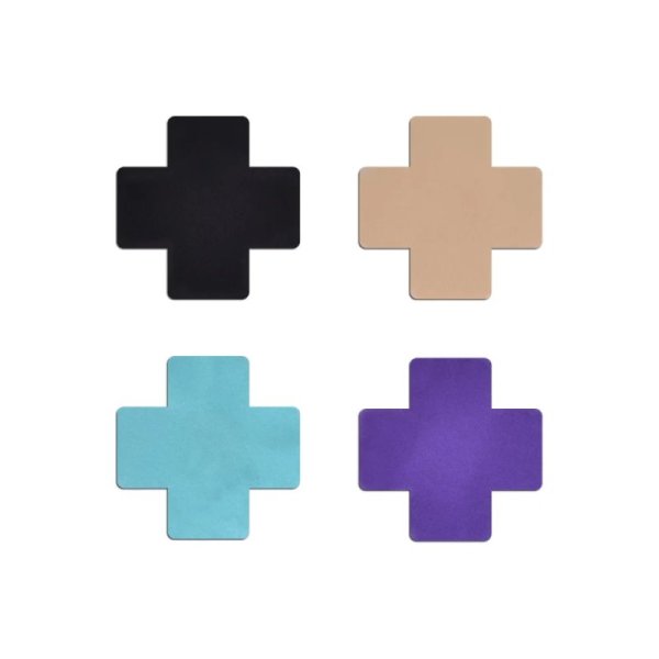 (image for) Cross I-Assorted ( Vanilla,Puprle,Seafoam, Black) -4 Pair