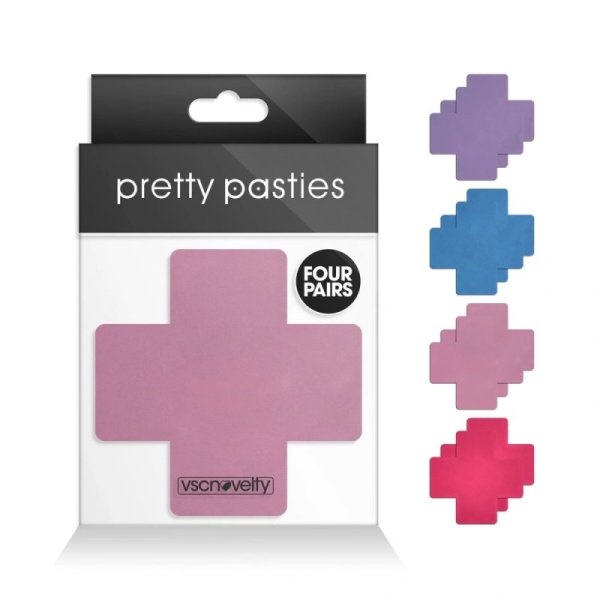 (image for) Cross II-Assorted ( Fuschia,Pink,Thistle, Blue) -4 Pair