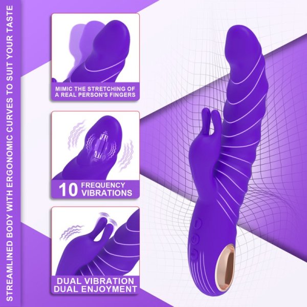 (image for) Rippled Thrusting Rabbit Vibrator