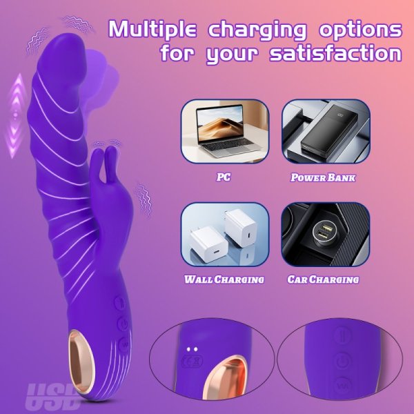 (image for) Rippled Thrusting Rabbit Vibrator
