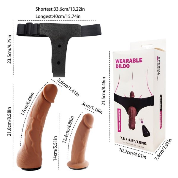 (image for) Thrusting Double Dildo Strap On