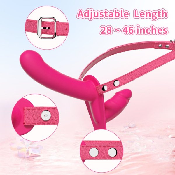 (image for) Vibrating Silicone Double End Lesbian Strap On Vibrator