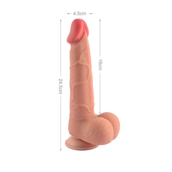 (image for) 9.65" Sliding Skin Dual layer Dick