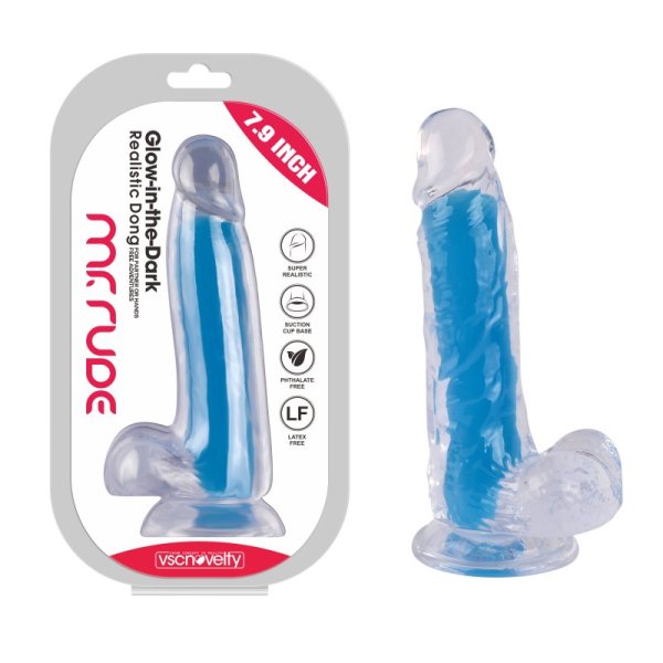 (image for) Mr. Rude 7.9" Glow-in-the-Dark Dong