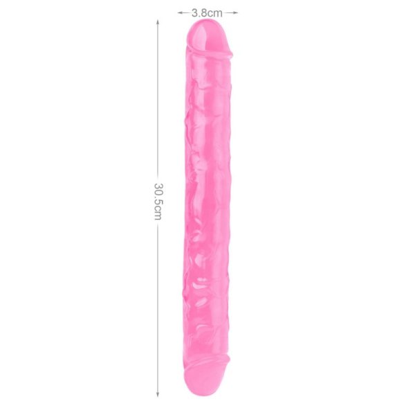 (image for) 12" Mr. Rude -Crystal Jellies Realistic Double-ended Dildo