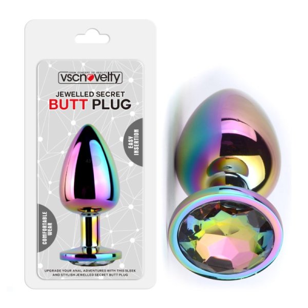 (image for) Jewelled Secret Butt Plug Rainbow
