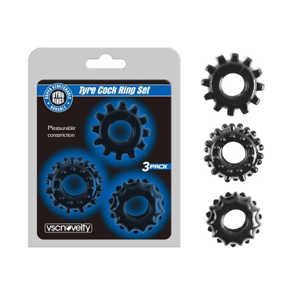 (image for) Super-stretchy Tyre Cock Ring Set