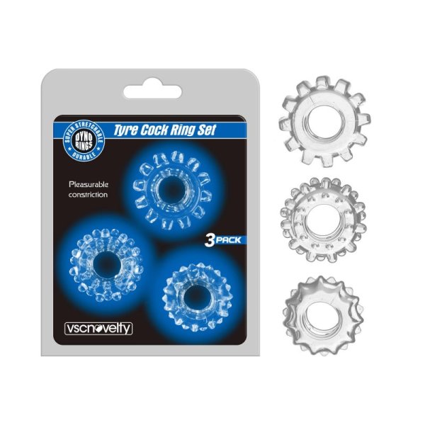 (image for) Super-stretchy Tyre Cock Ring Set
