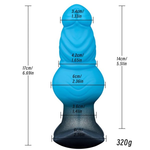 (image for) 6.6 in Silicone Anchor Anal Dildo
