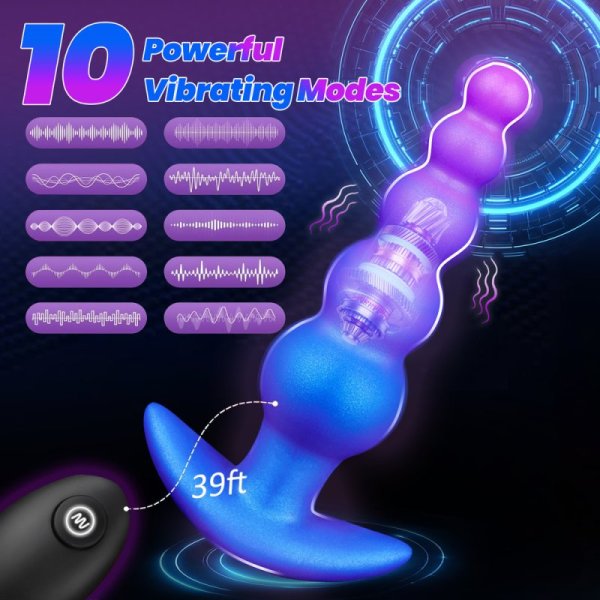 (image for) 8.4" Wireless Heating Vibration Anal Beads